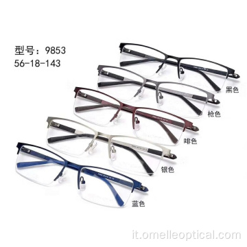 Occhiali ottici quadrati ottici classici di vetro ottico